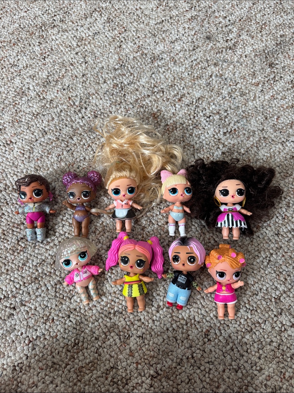 L.O.L. Surprise! Dolls Lot with Pink, Blonde, Brown & Purple Hair